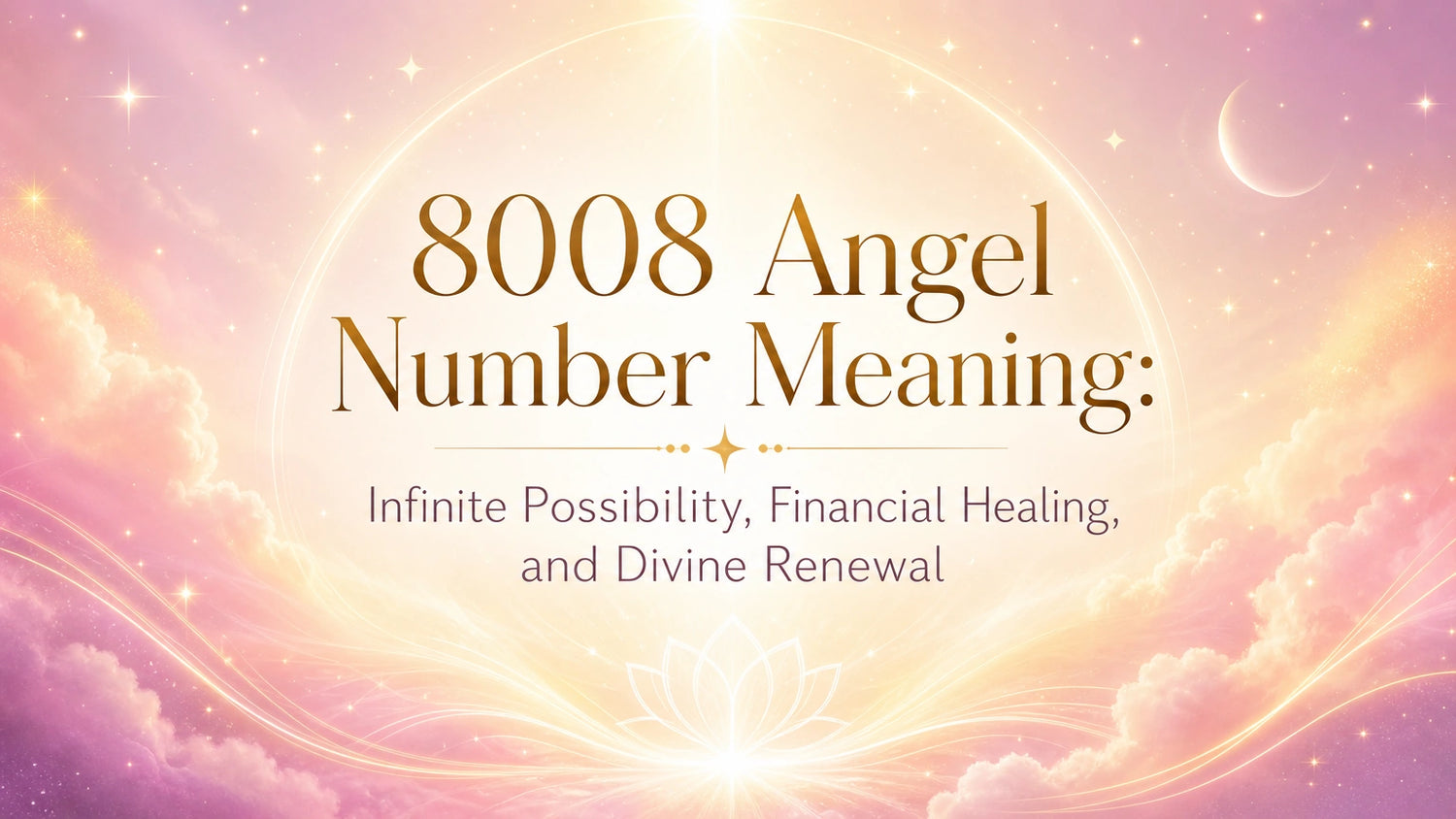 8008 Angel Number Meaning: Infinite Possibility, Financial Healing, and Divine Renewal