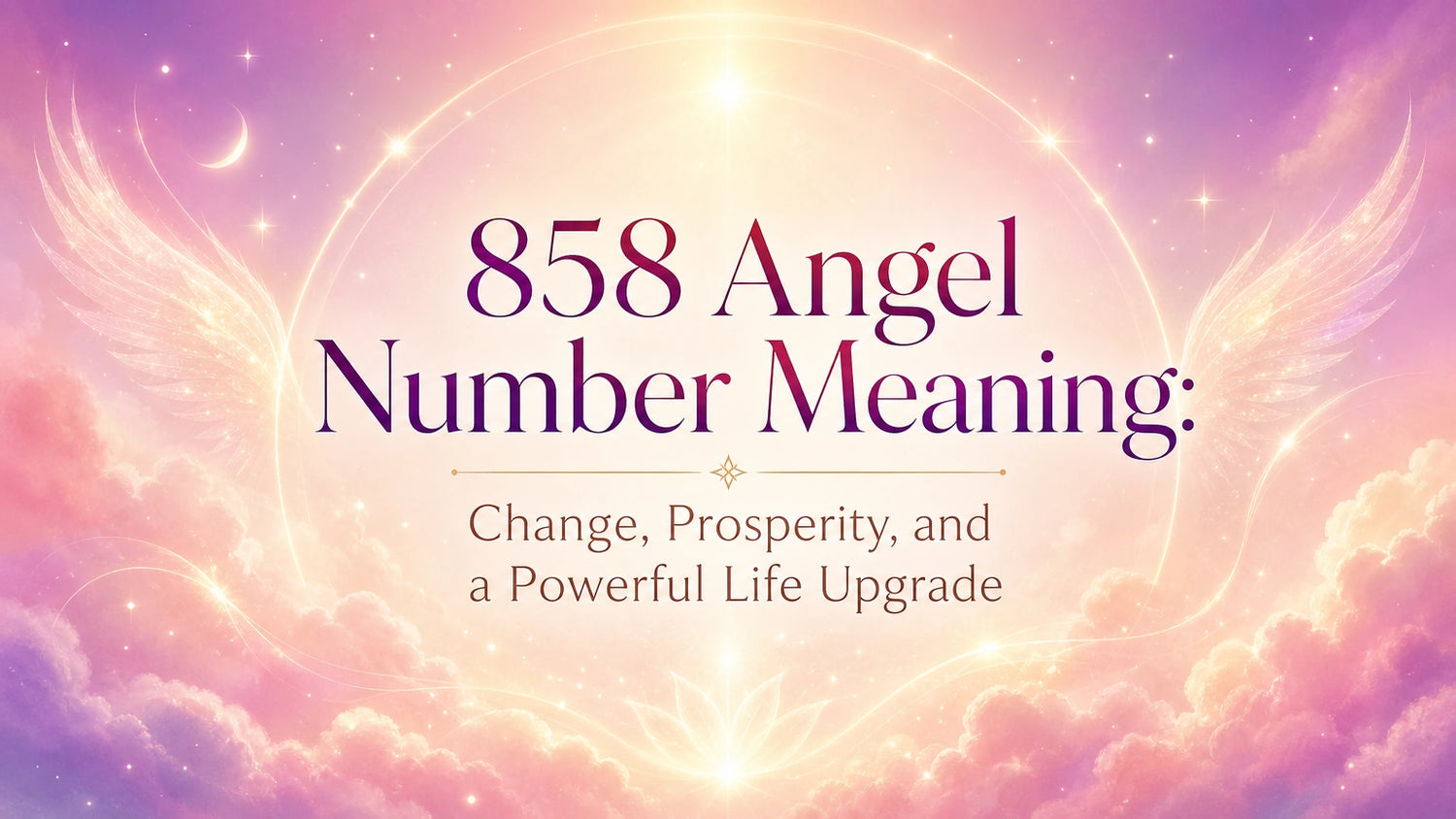 858 Angel Number Meaning: Change, Prosperity, and a Powerful Life Upgrade