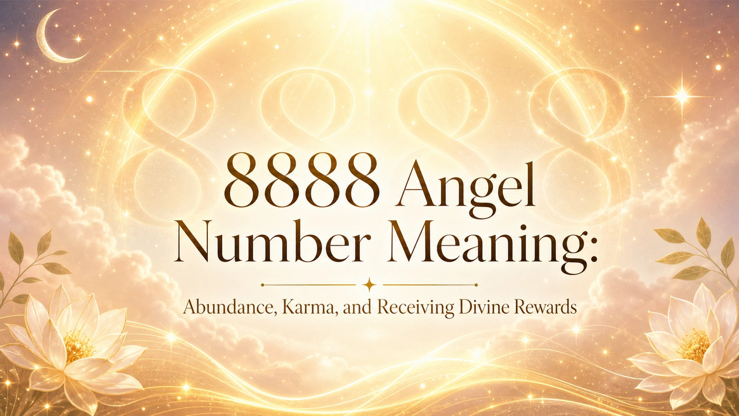8888 Angel Number Meaning: Abundance, Karma, and Receiving Divine Rewards