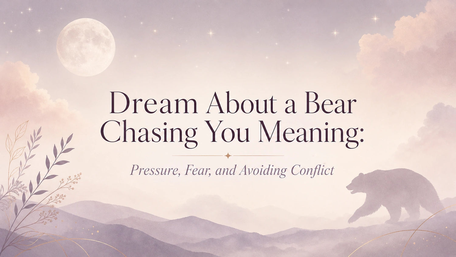 Dream About a Bear Chasing You Meaning: Pressure, Fear, and Avoiding Conflict