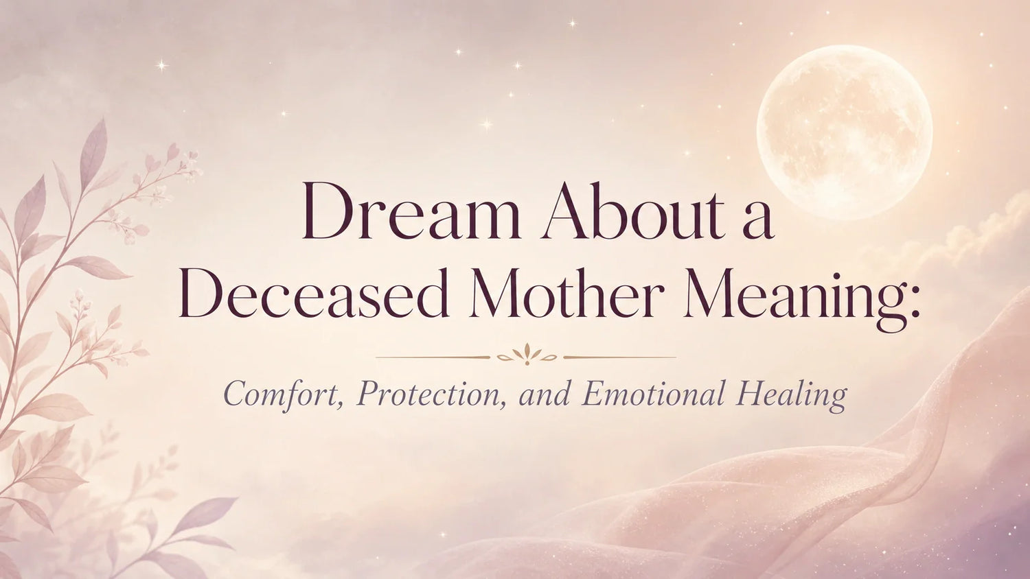 Dream About a Deceased Mother Meaning: Comfort, Protection, and Emotional Healing