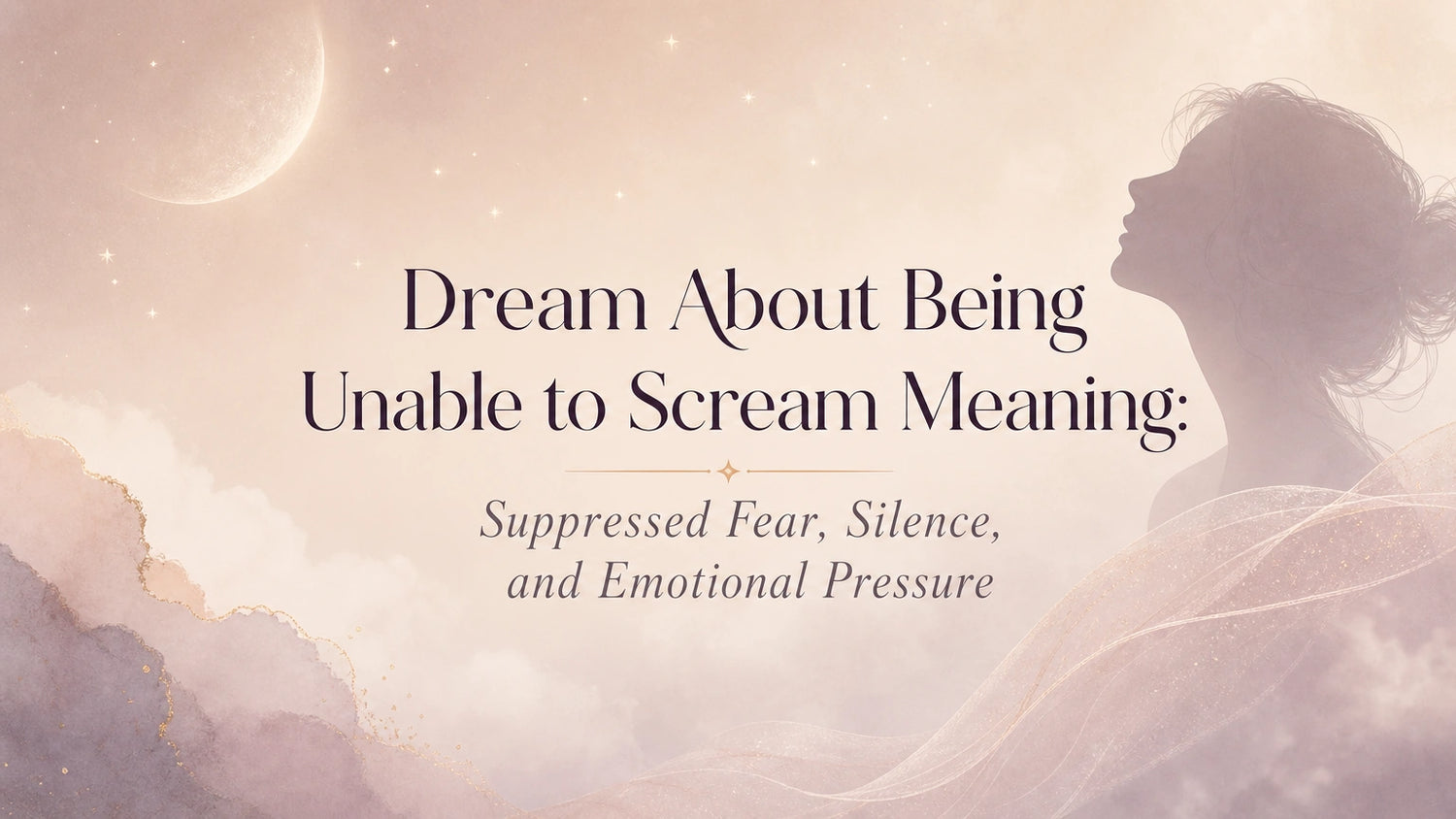 Dream About Being Unable to Scream Meaning: Suppressed Fear, Silence, and Emotional Pressure