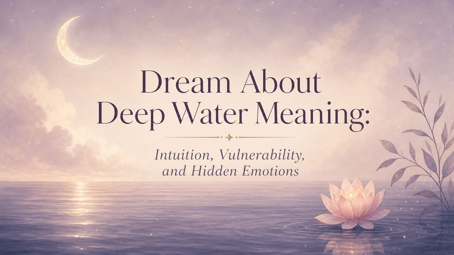 Dream About Deep Water Meaning: Intuition, Vulnerability, and Hidden Emotions