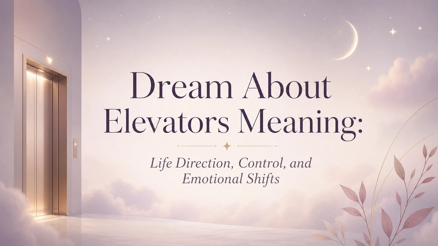 Dream About Elevators Meaning: Life Direction, Control, and Emotional Shifts