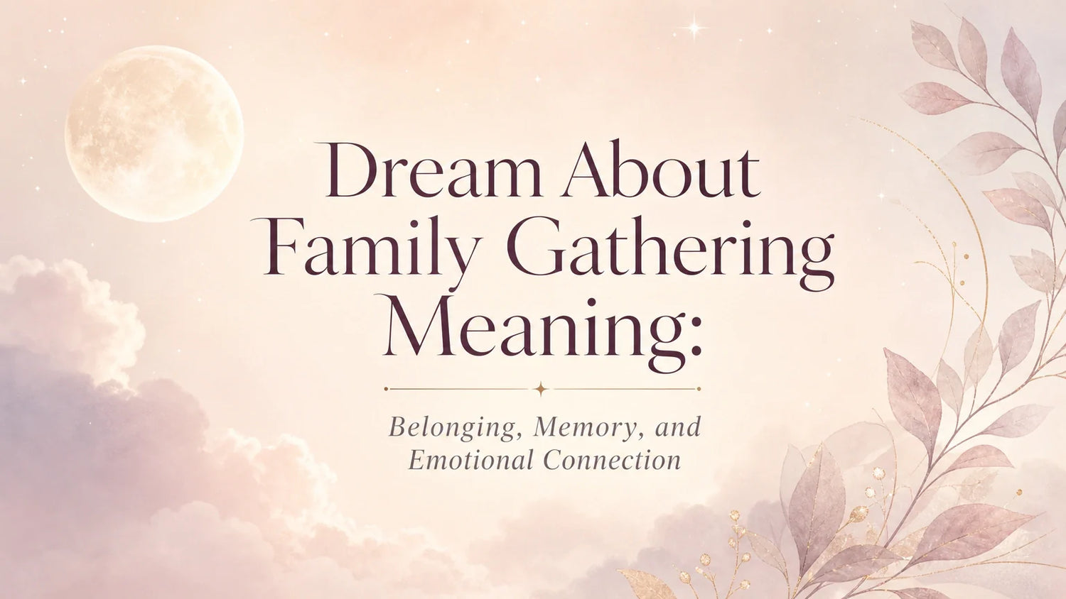 Dream About Family Gathering Meaning: Belonging, Memory, and Emotional Connection