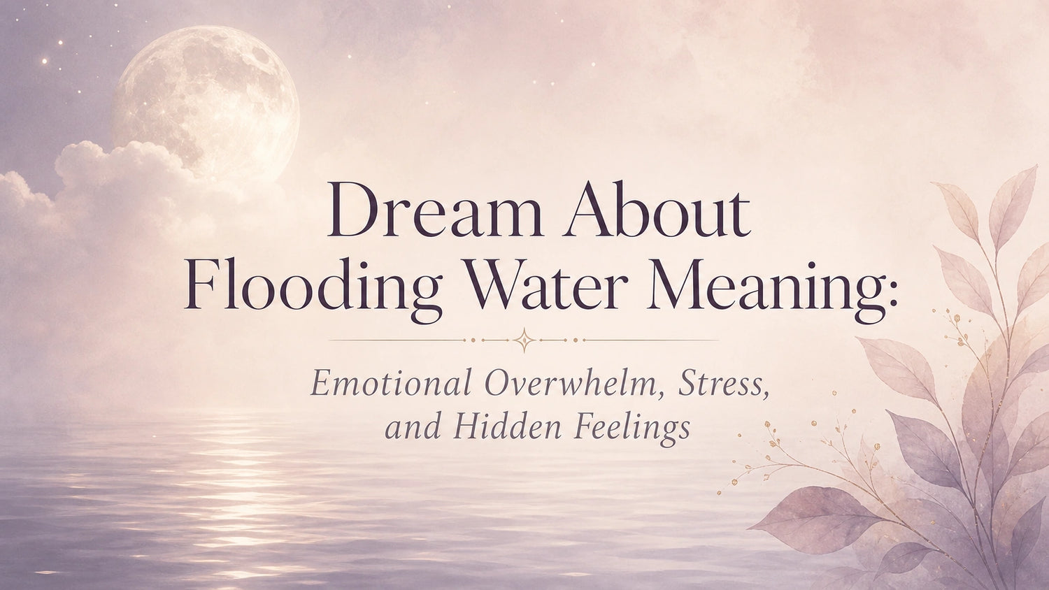 Dream About Flooding Water Meaning: Emotional Overwhelm, Stress, and Hidden Feelings