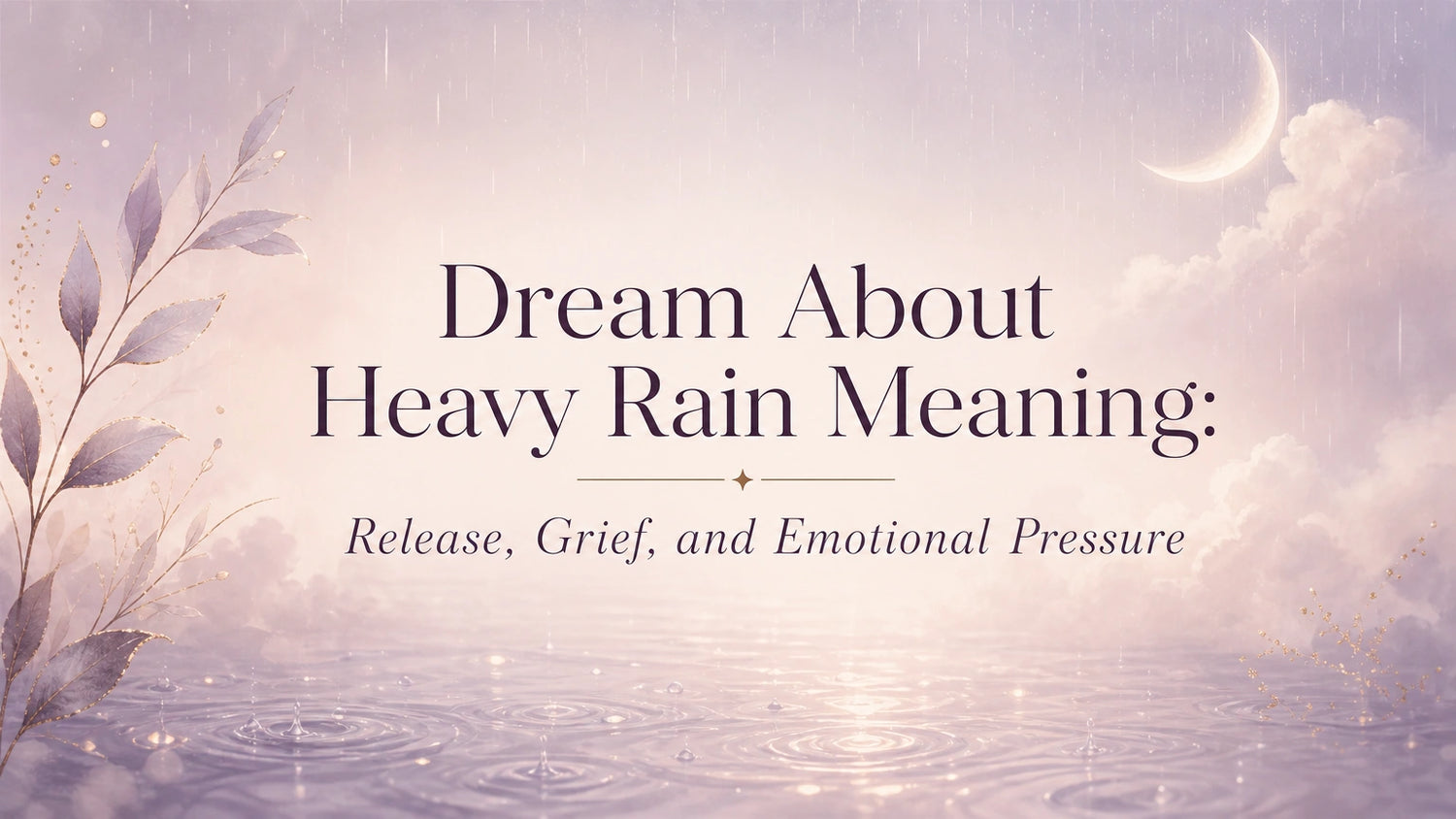 Dream About Heavy Rain Meaning: Release, Grief, and Emotional Pressure
