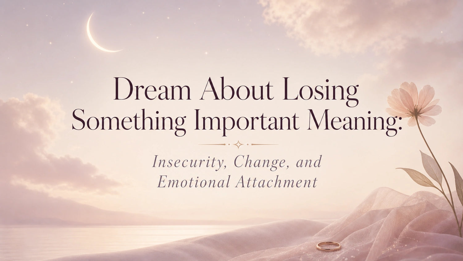 Dream About Losing Something Important Meaning: Insecurity, Change, and Emotional Attachment