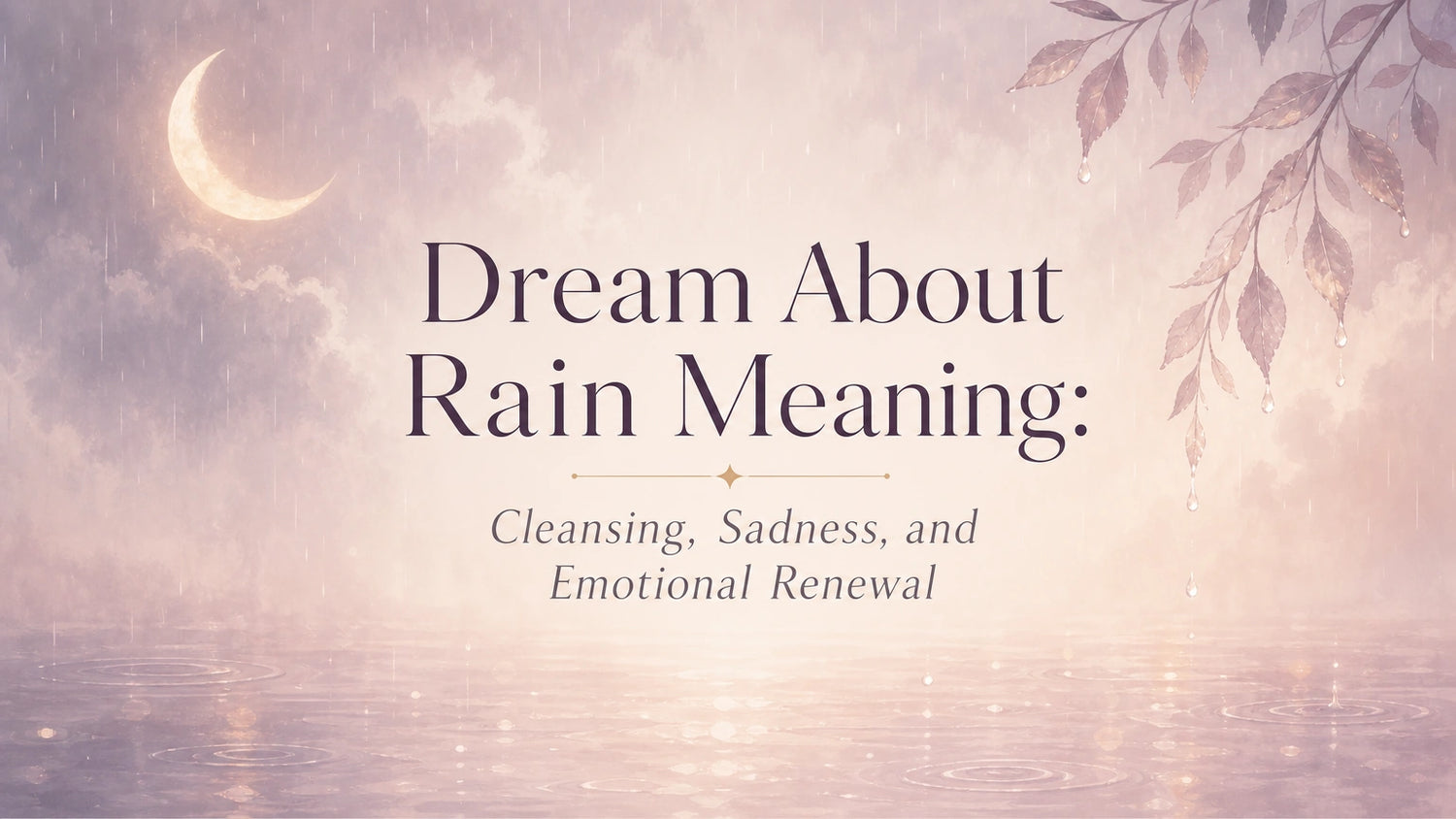 Dream About Rain Meaning: Cleansing, Sadness, and Emotional Renewal