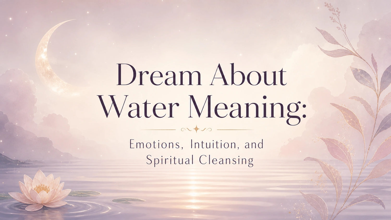Dream About Water Meaning: Emotions, Intuition, and Spiritual Cleansing