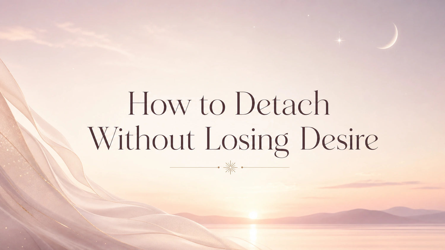 How to Detach Without Losing Desire