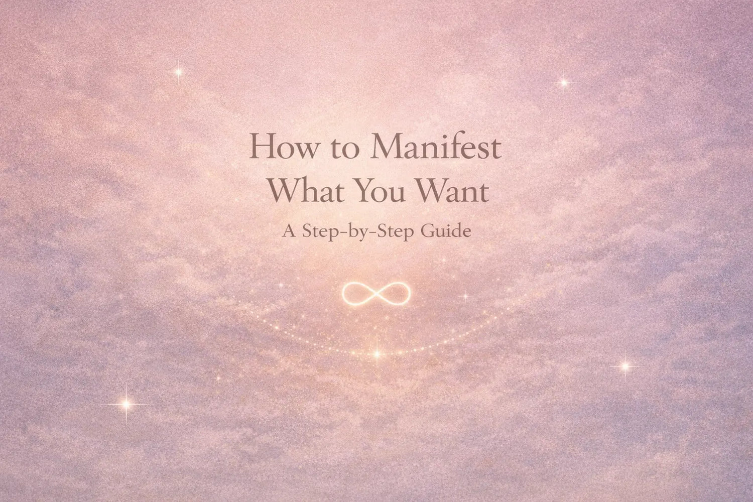 Minimalist manifestation cover with centered title and soft symbolic accents representing intention and alignment