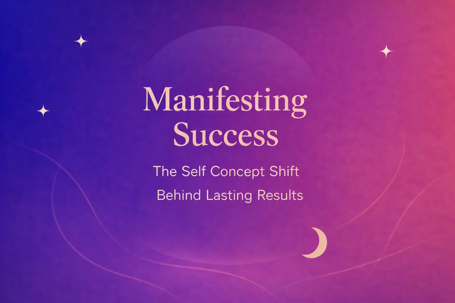 Minimalist teal-blue gradient cover with “Manifesting Success” and subtitle about self-concept shift and lasting results.